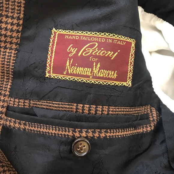 VTG BRIONI for Neiman Marcus luxury houndstooth sport coat - Picture 14 of 16